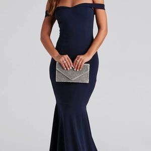 Windsor Rochelle Formal Fantasy Mermaid Dress (Navy)